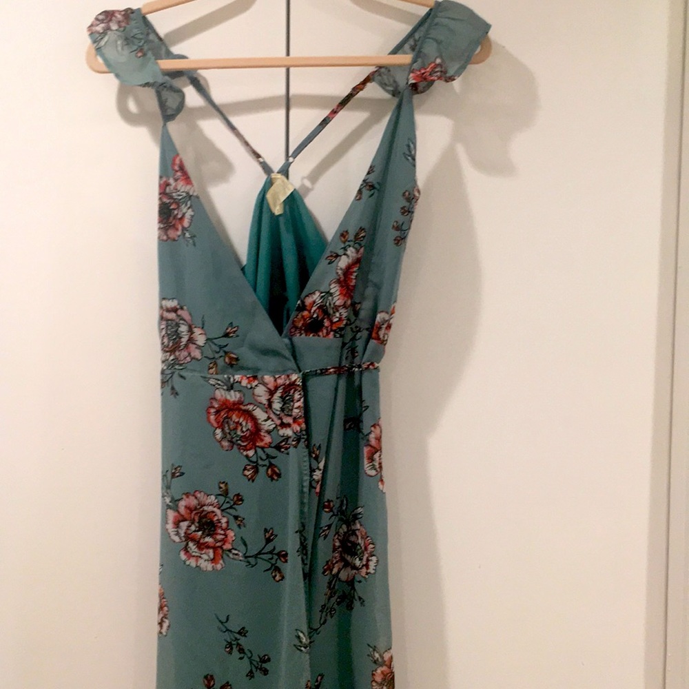 Cute floral wrap dress